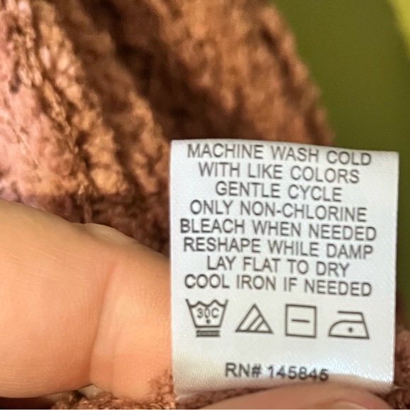 Alison Andrews Popcorn Cardigan size large pink mauve open front NWT long sleeve - Picture 5 of 10